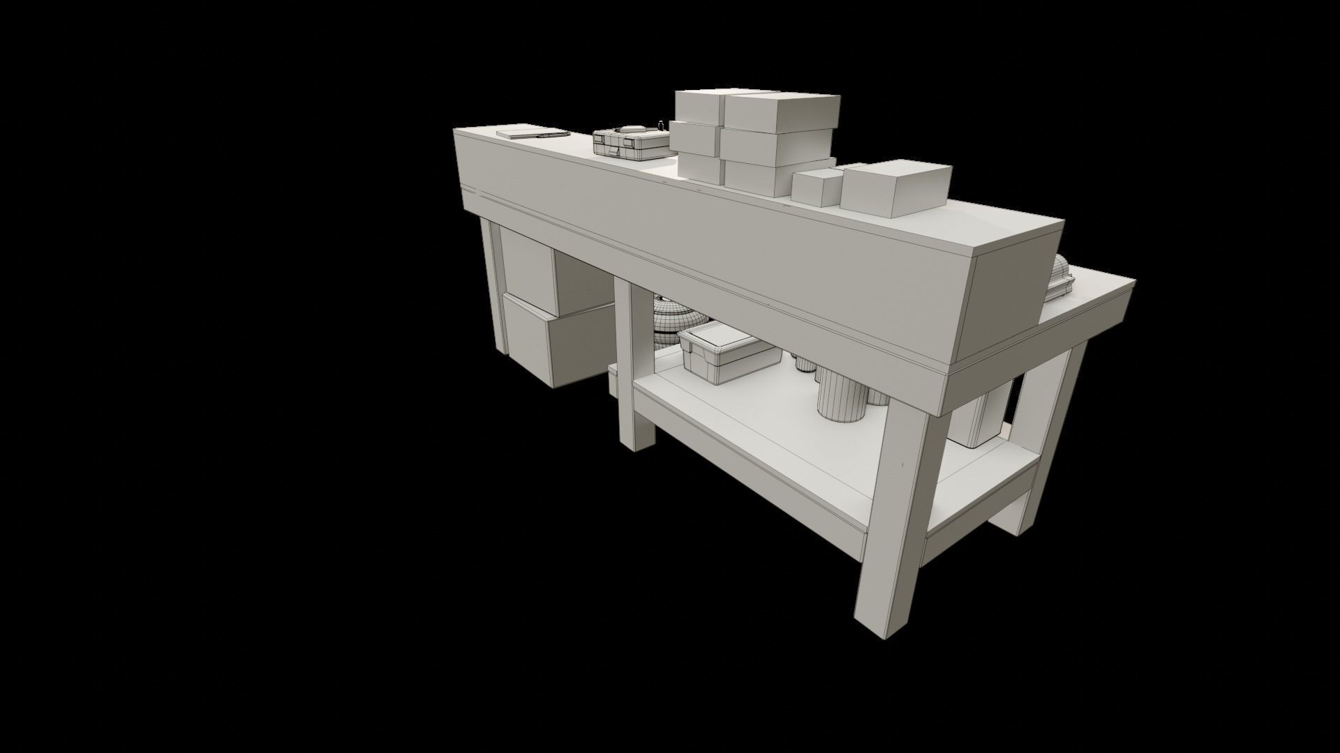 Ammo Reloading Workbench Free low-poly 3D model_84