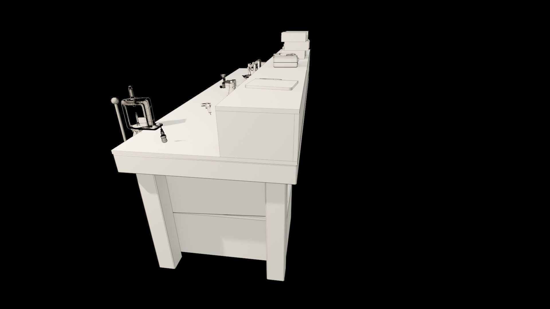 Ammo Reloading Workbench Free low-poly 3D model_102