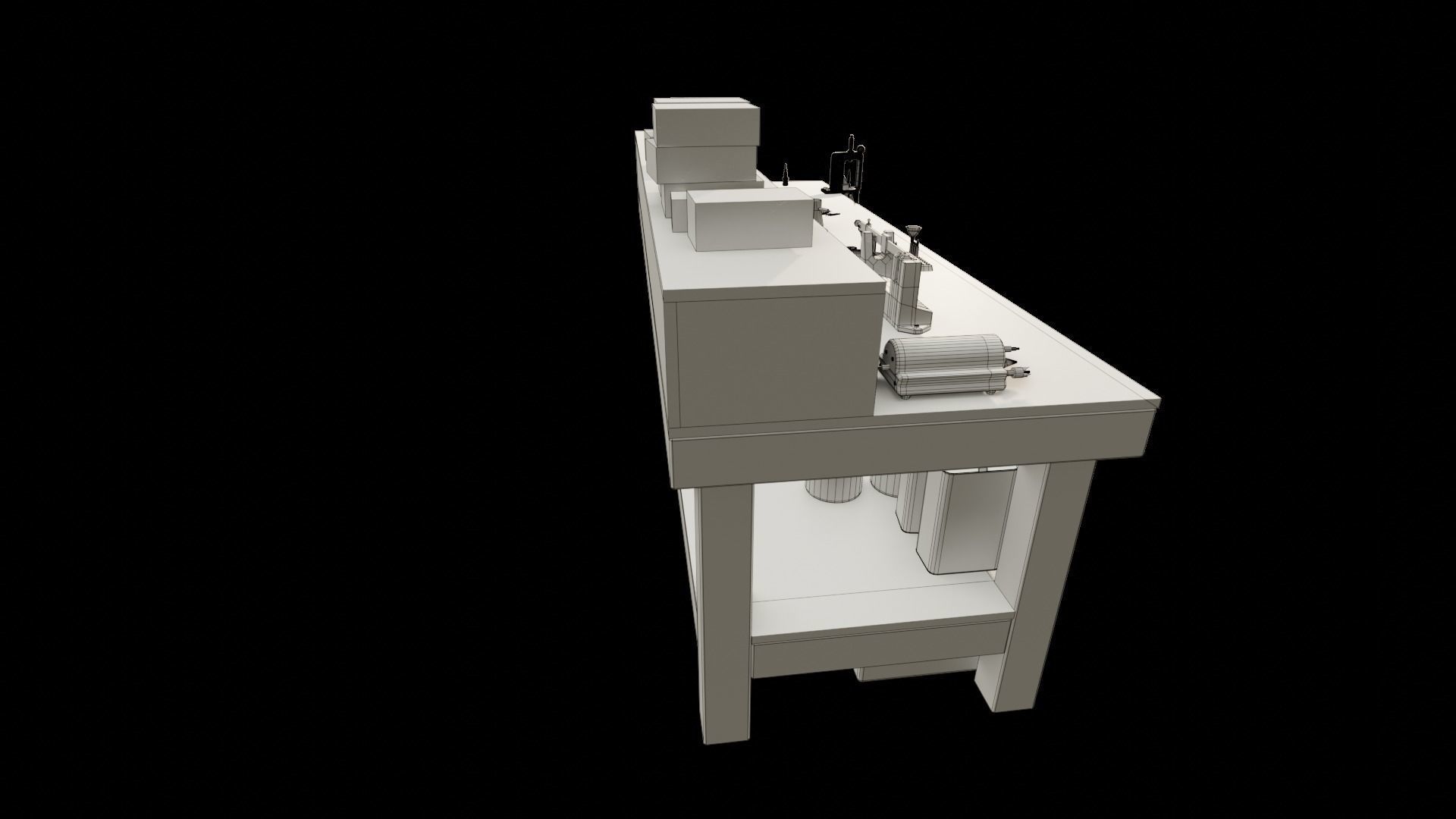 Ammo Reloading Workbench Free low-poly 3D model_80