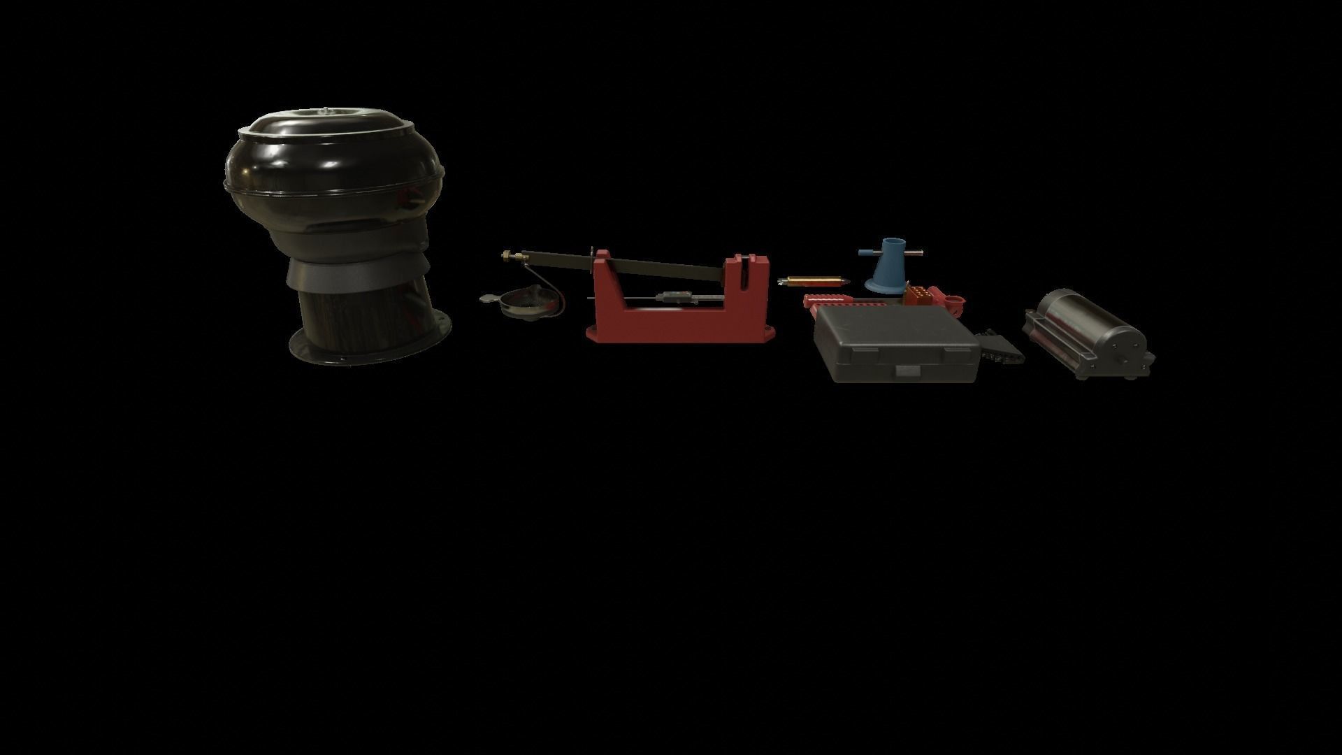 Ammo Reloading Workbench Free low-poly 3D model_13