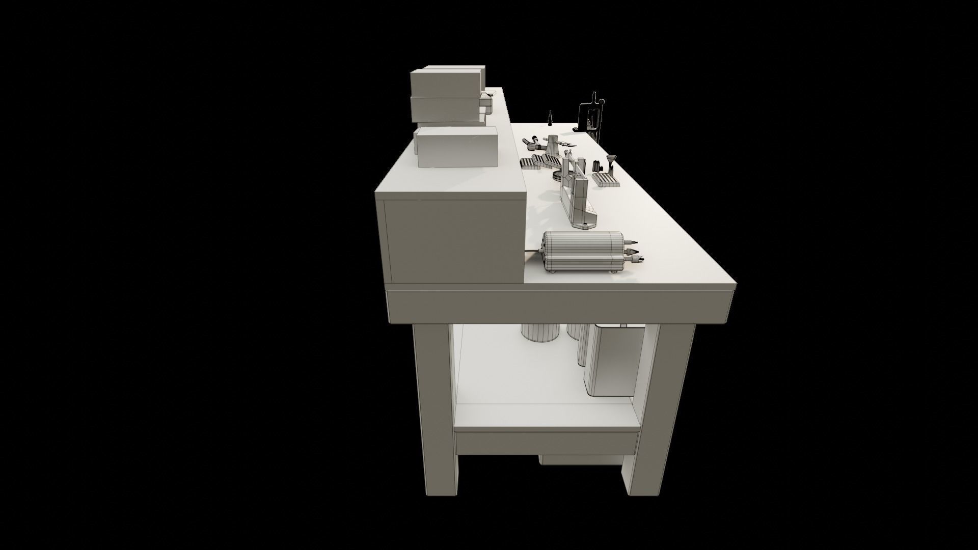 Ammo Reloading Workbench Free low-poly 3D model_79
