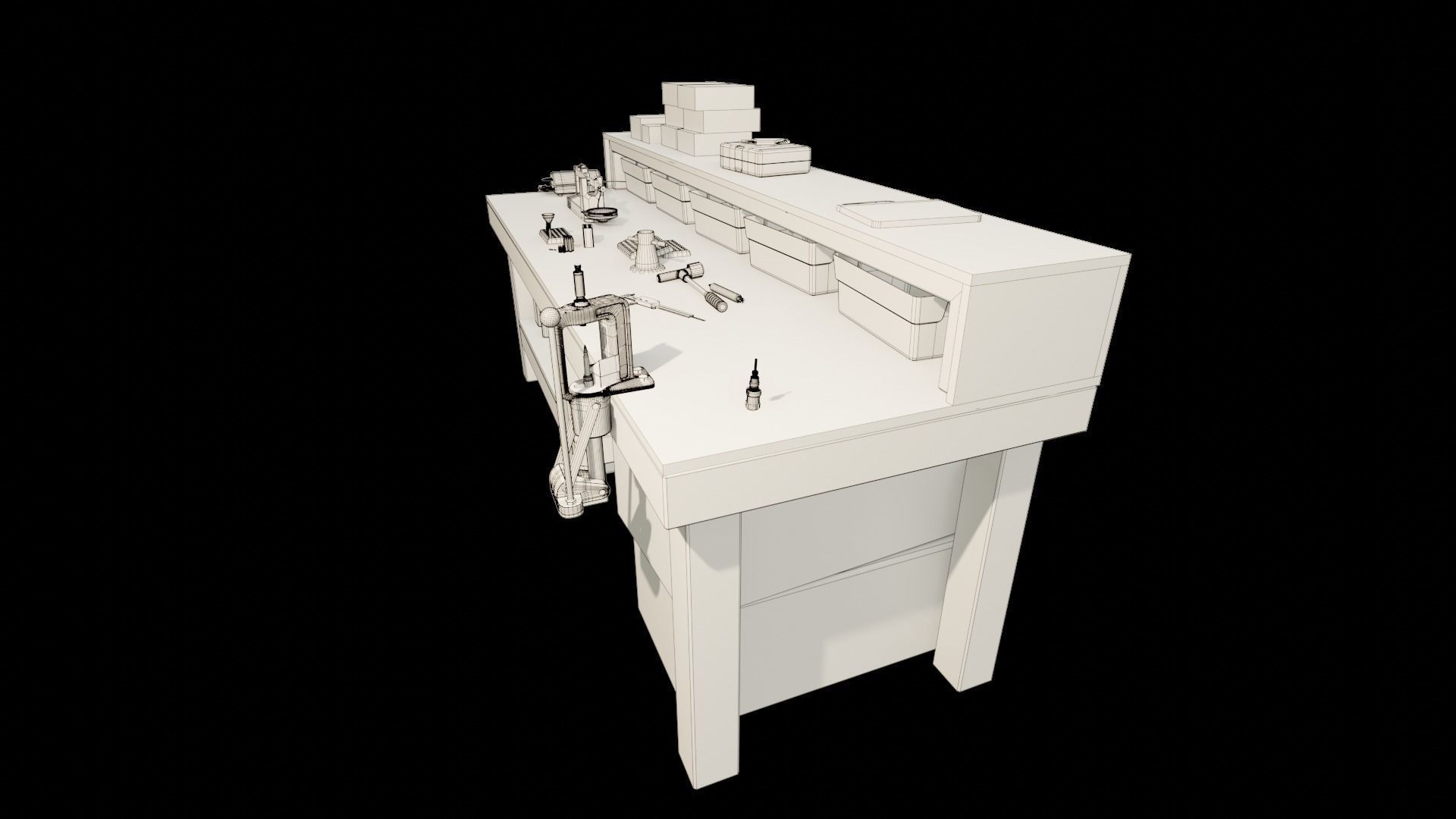 Ammo Reloading Workbench Free low-poly 3D model_106