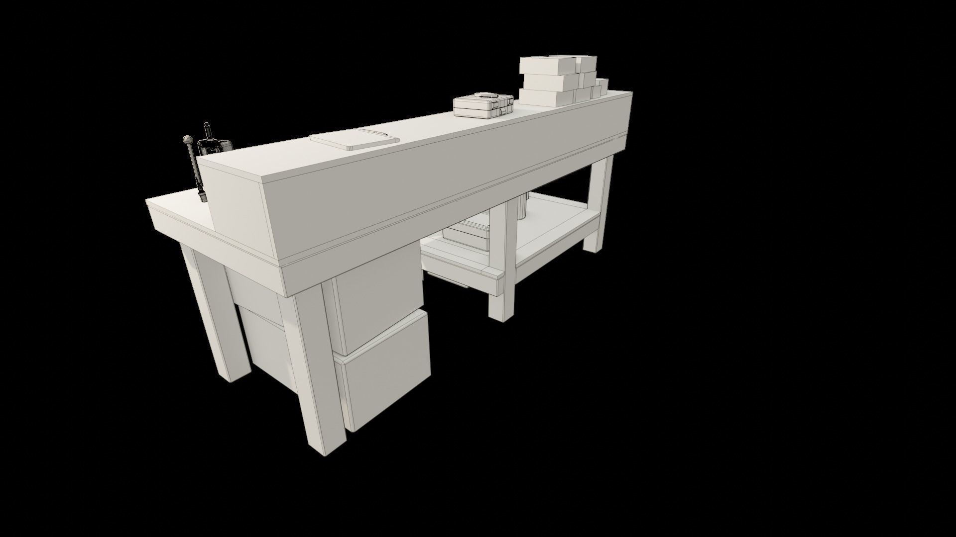 Ammo Reloading Workbench Free low-poly 3D model_98