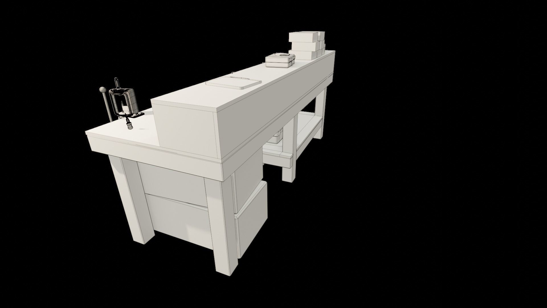 Ammo Reloading Workbench Free low-poly 3D model_100