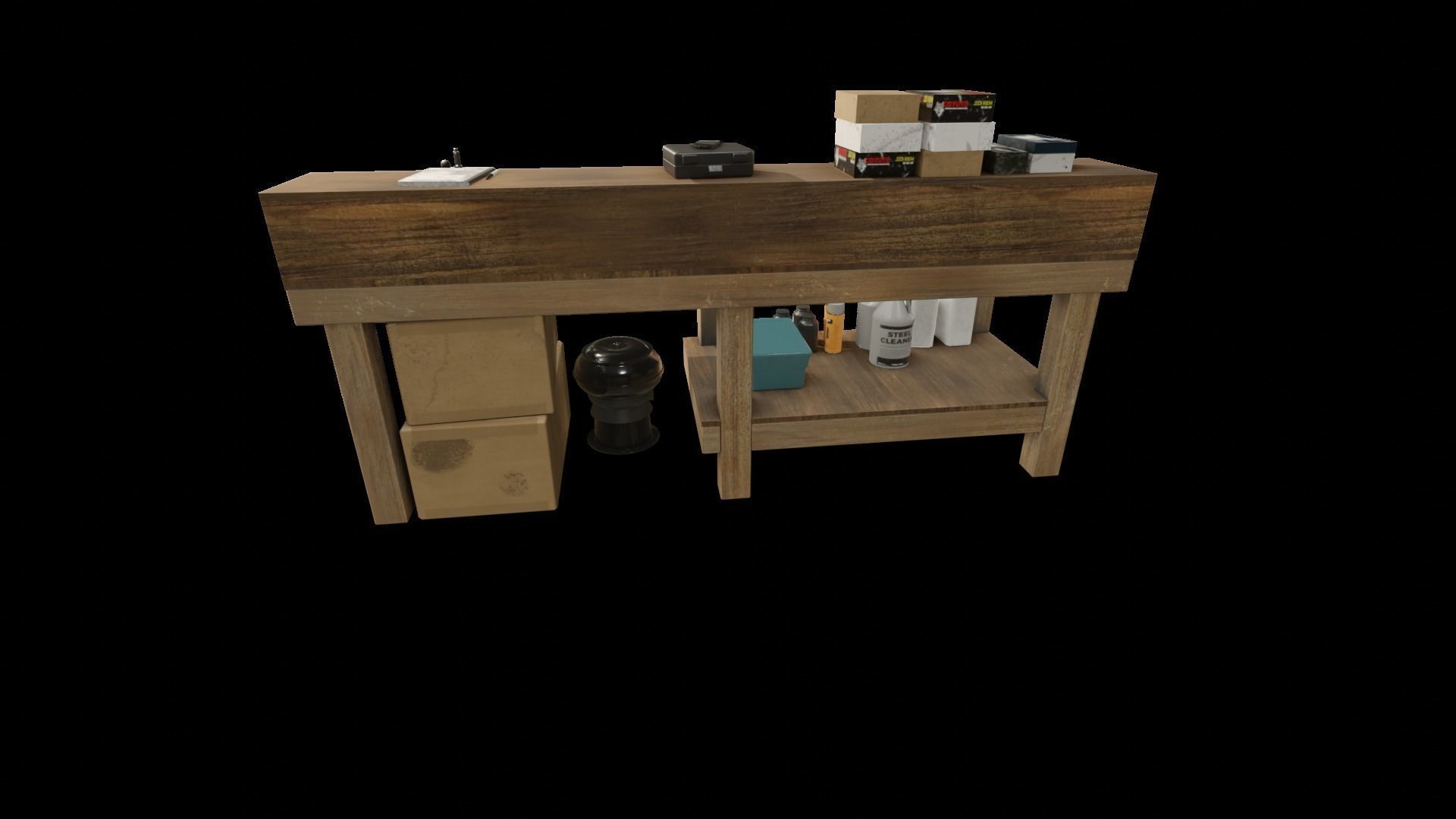 Ammo Reloading Workbench Free low-poly 3D model_44