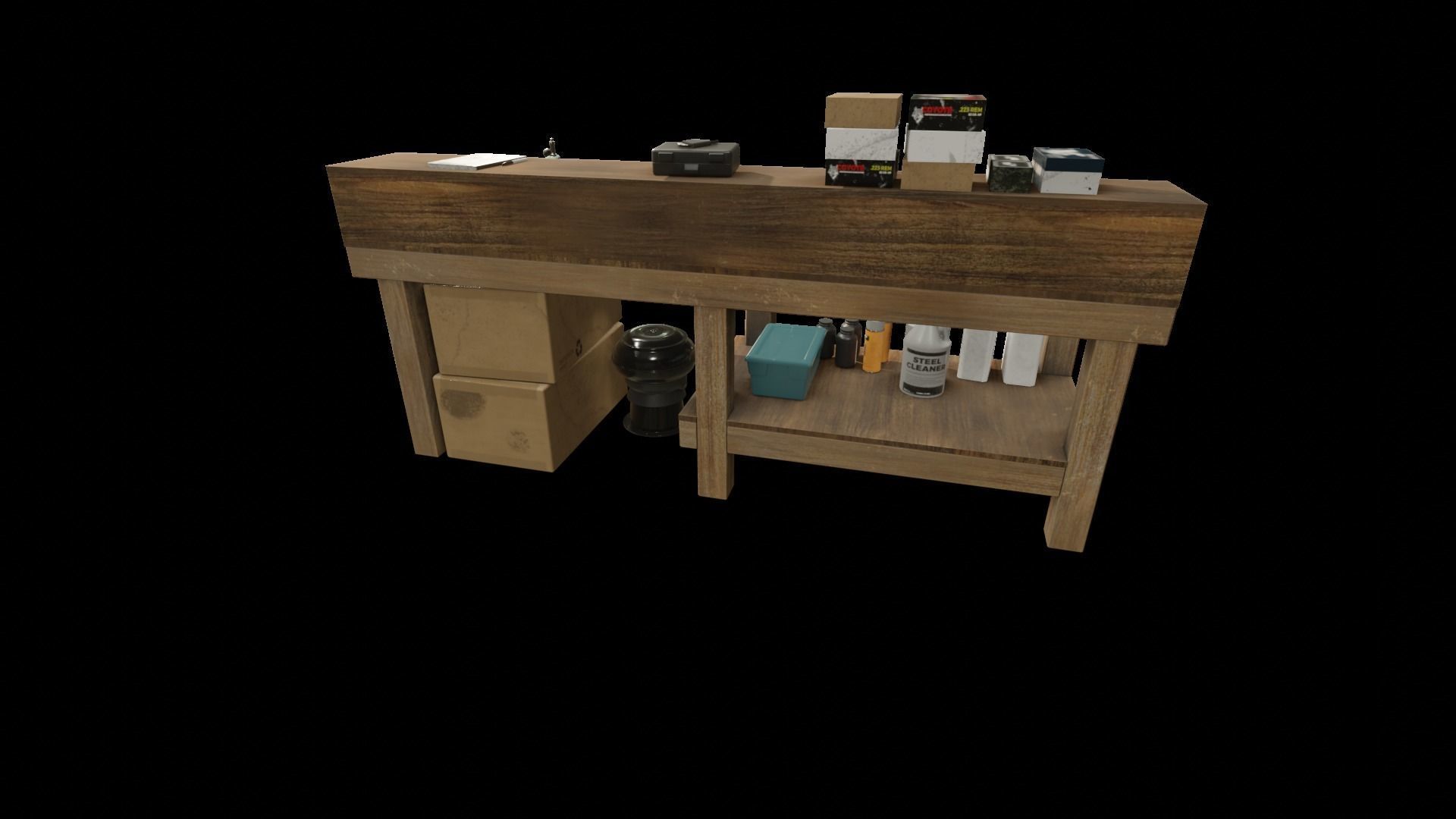 Ammo Reloading Workbench Free low-poly 3D model_41