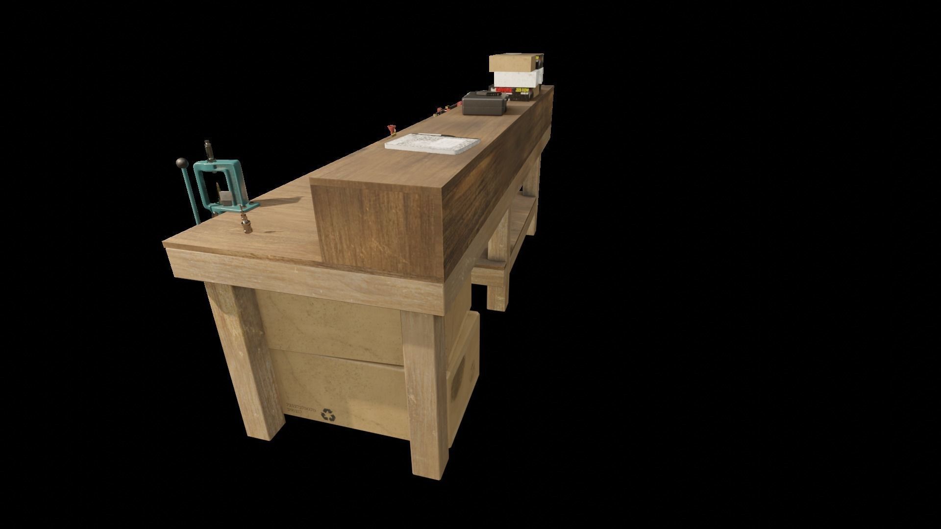 Ammo Reloading Workbench Free low-poly 3D model_53
