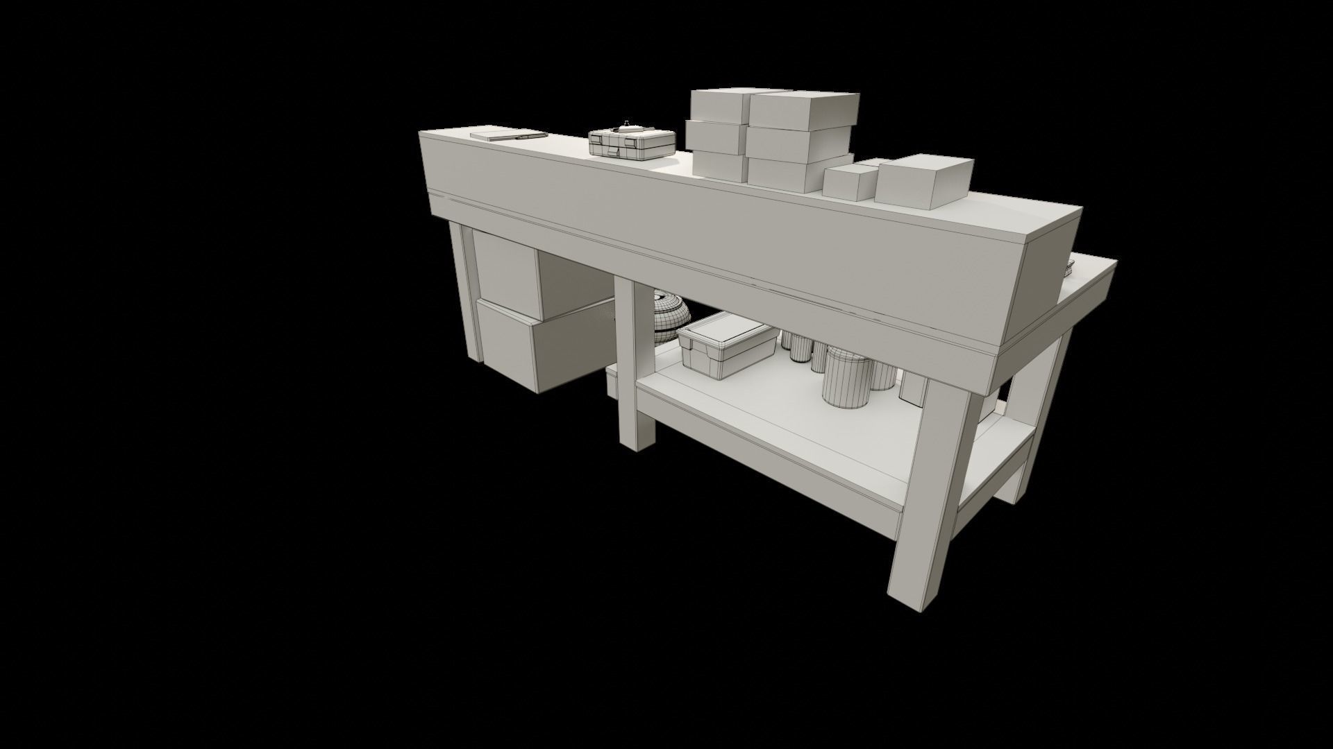 Ammo Reloading Workbench Free low-poly 3D model_85