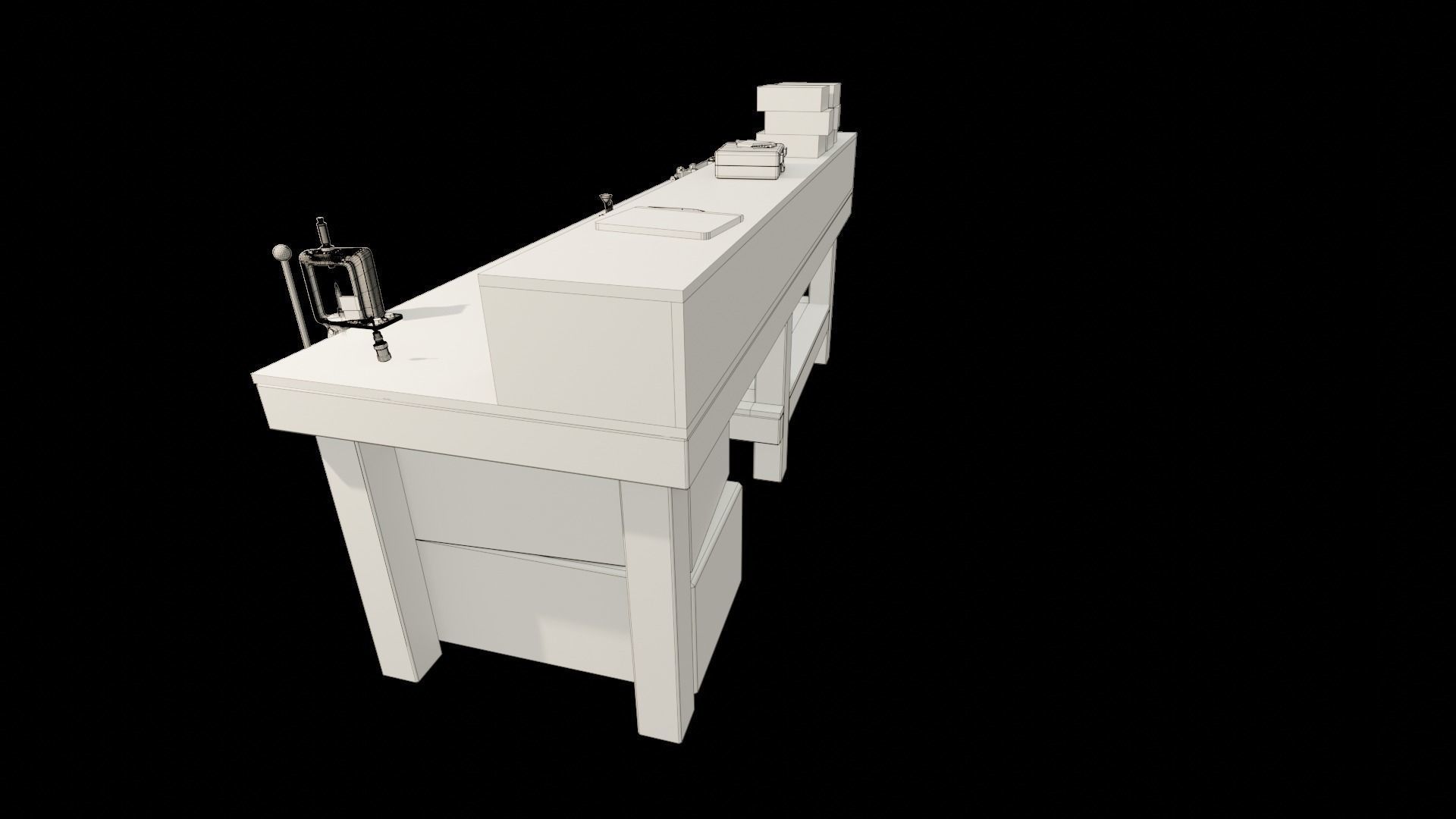 Ammo Reloading Workbench Free low-poly 3D model_101