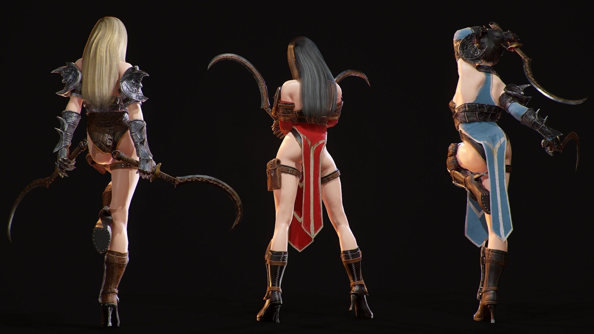 Demon Hanter Low-poly 3D model_3