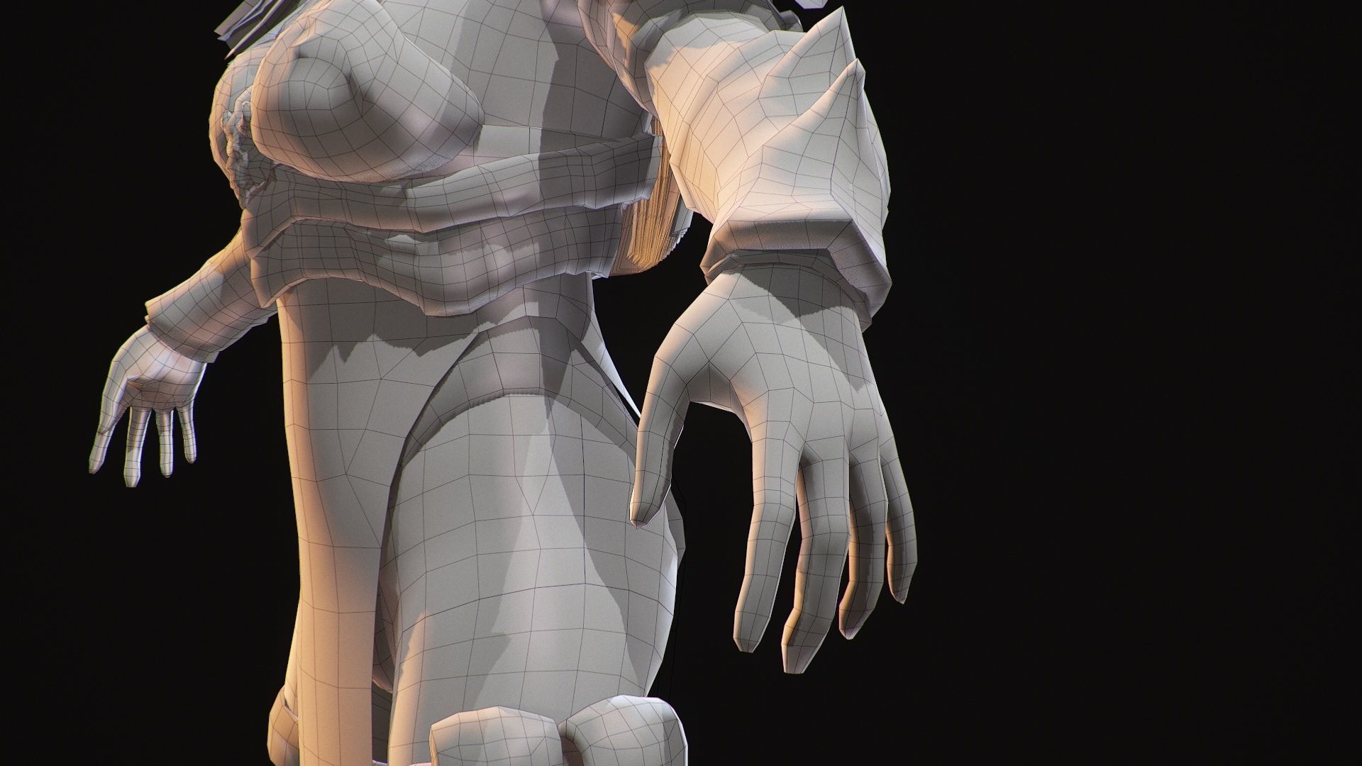 Demon Hanter Low-poly 3D model_32