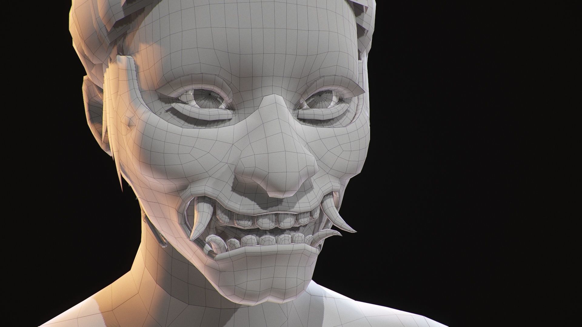 Demon Hanter Low-poly 3D model_40