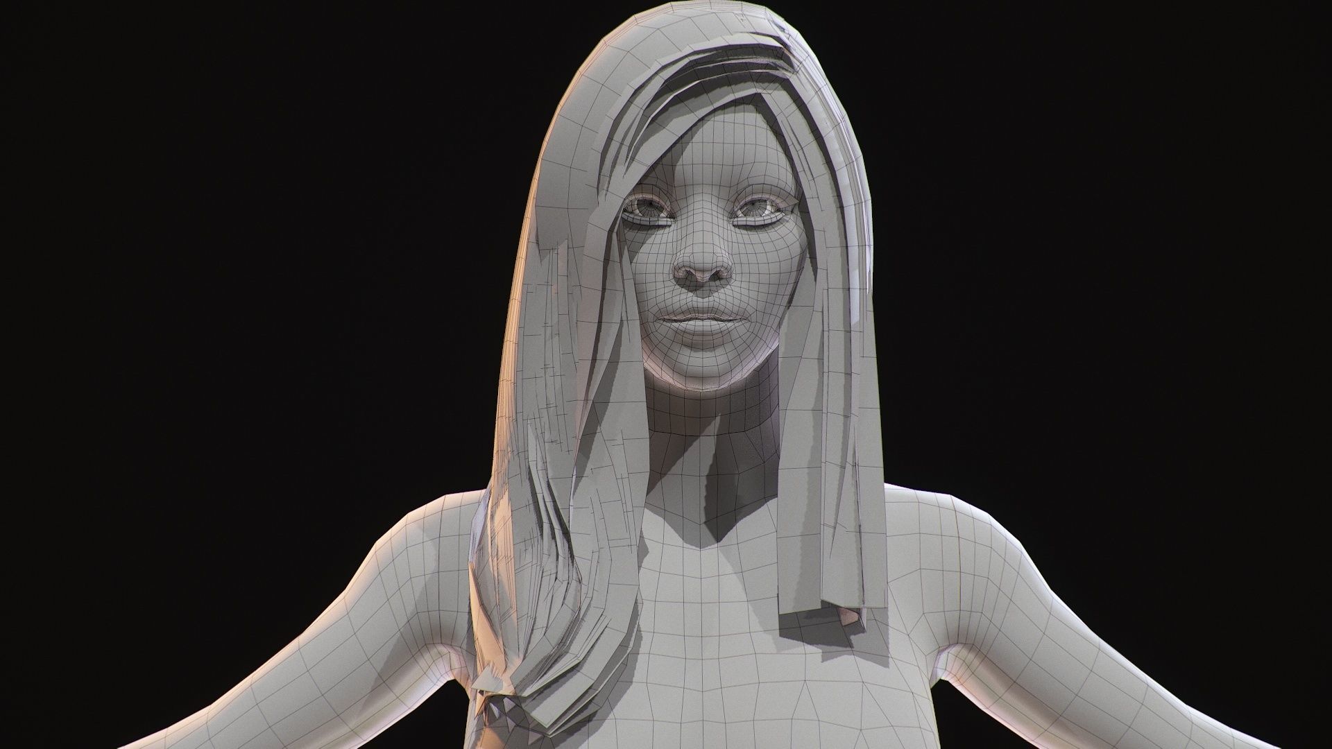 Demon Hanter Low-poly 3D model_38