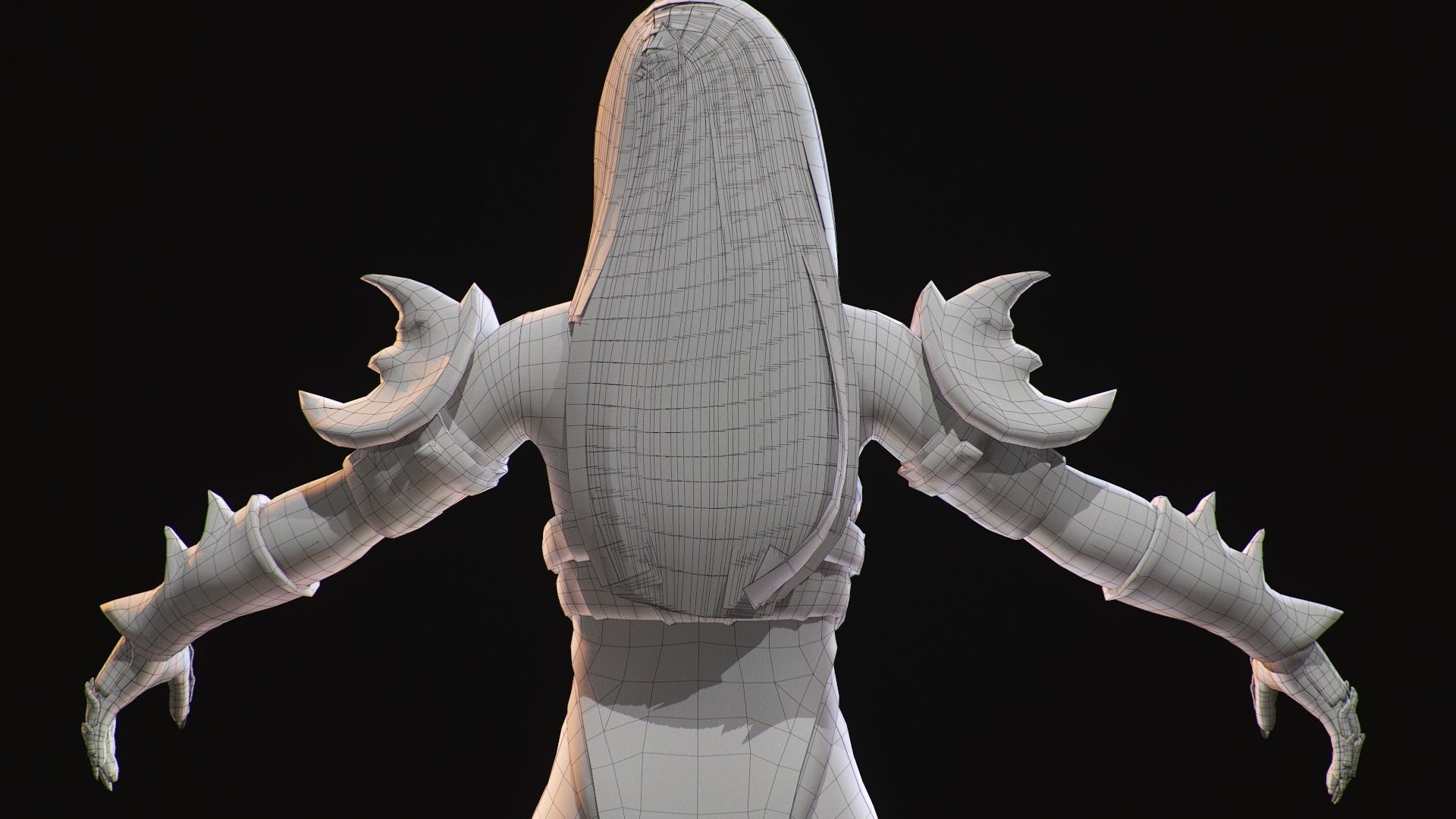 Demon Hanter Low-poly 3D model_30