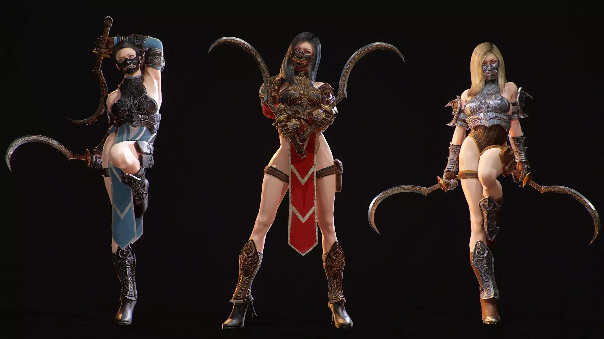 Demon Hanter Low-poly 3D model_0