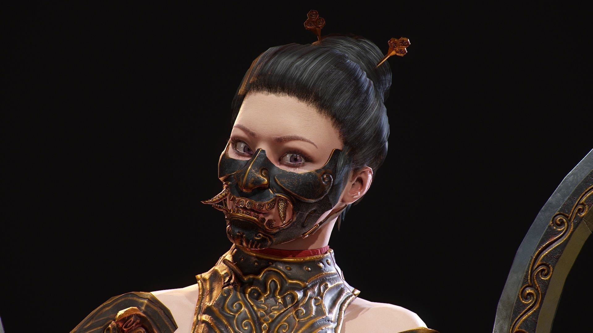 Demon Hanter Low-poly 3D model_9