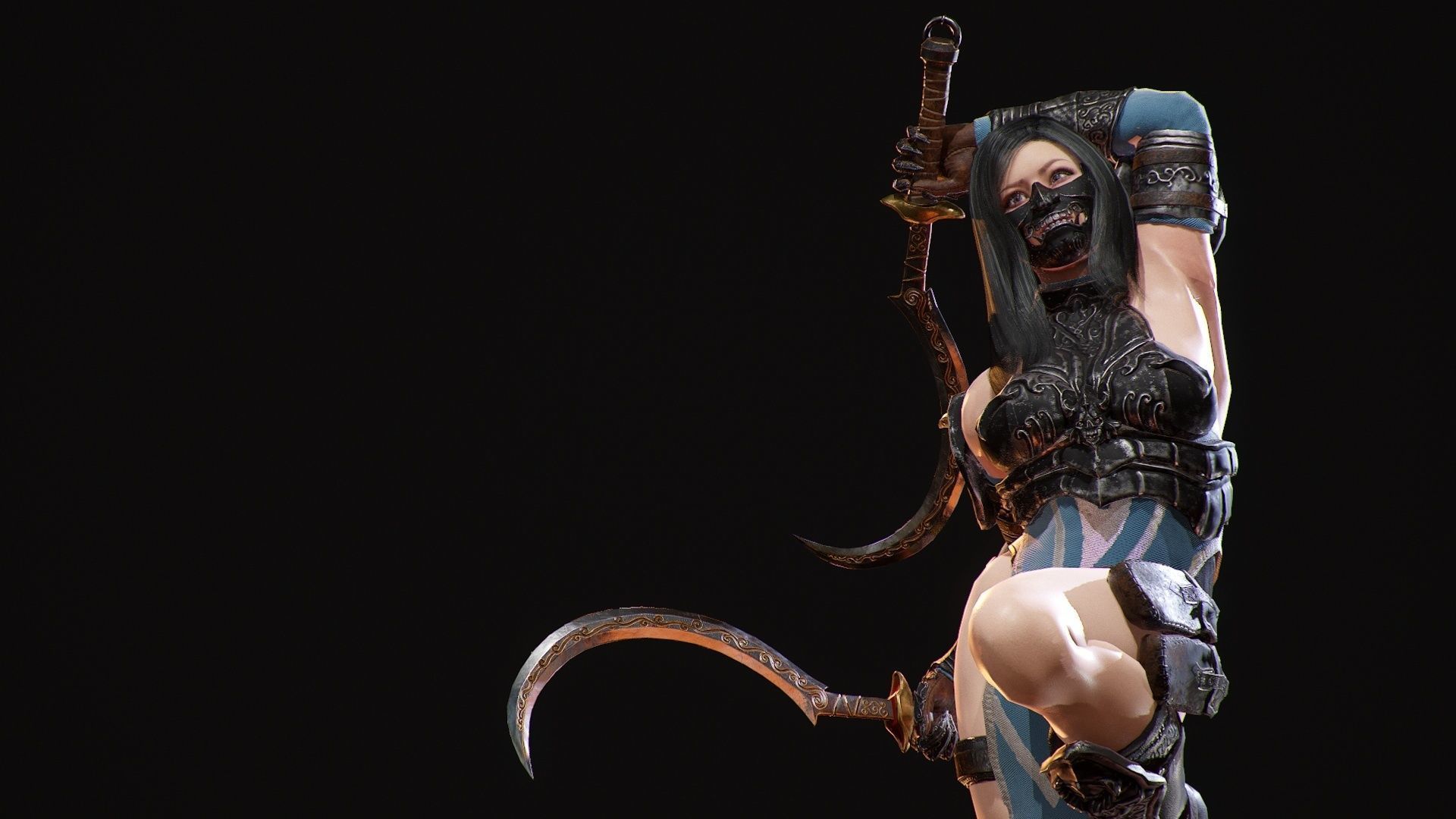 Demon Hanter Low-poly 3D model_11