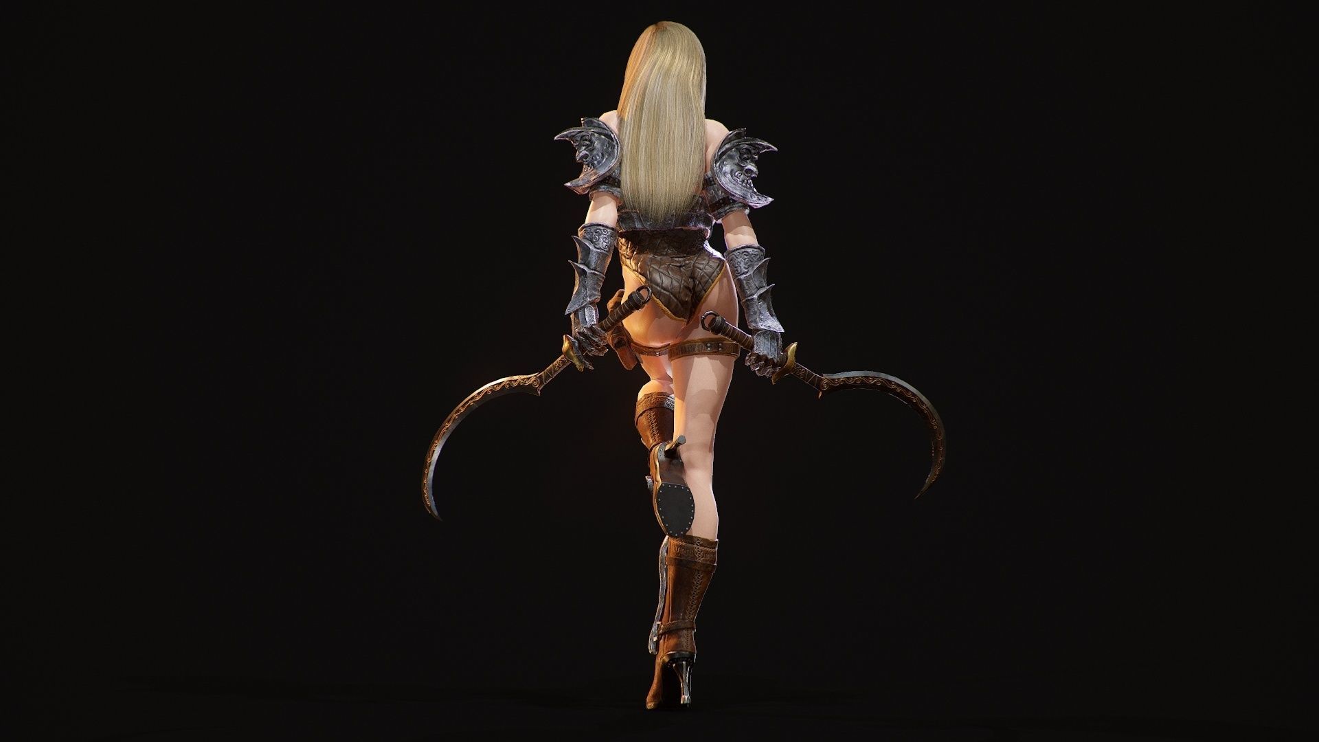 Demon Hanter Low-poly 3D model_14