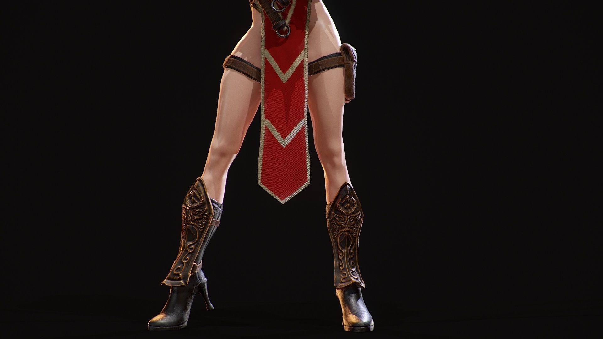 Demon Hanter Low-poly 3D model_20