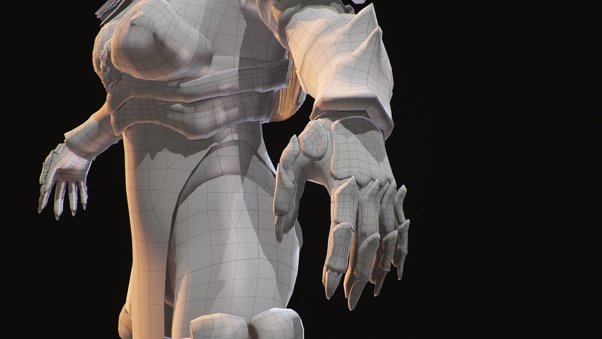 Demon Hanter Low-poly 3D model_34