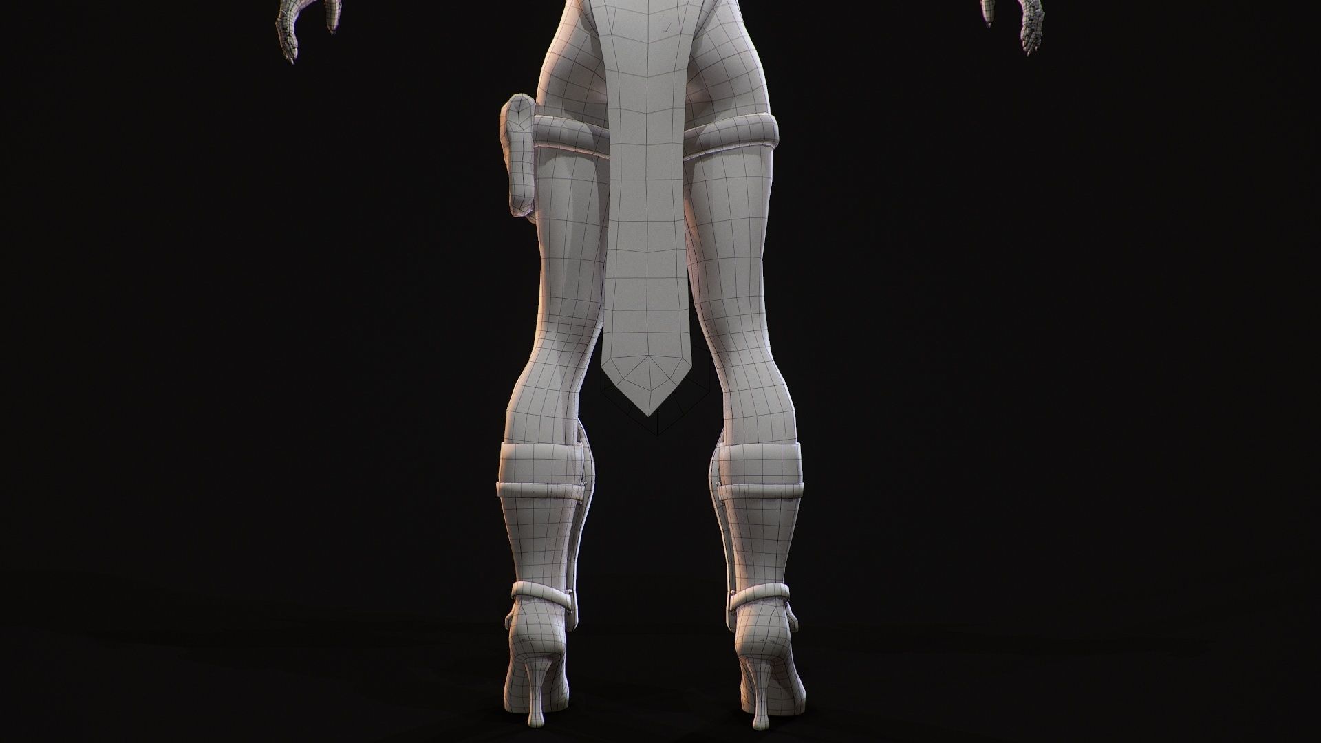 Demon Hanter Low-poly 3D model_29