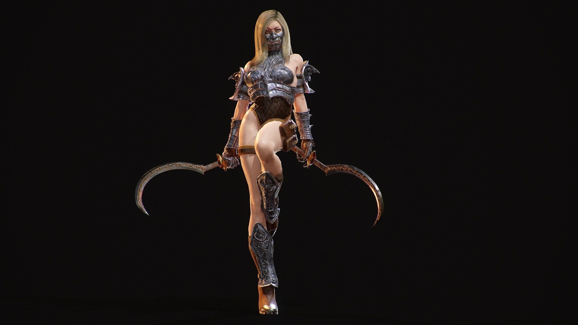 Demon Hanter Low-poly 3D model_13