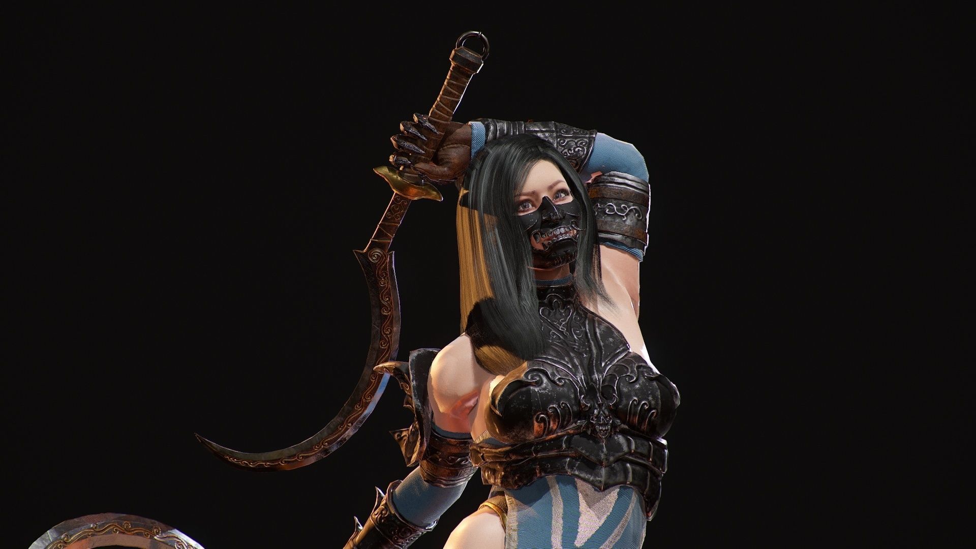 Demon Hanter Low-poly 3D model_22