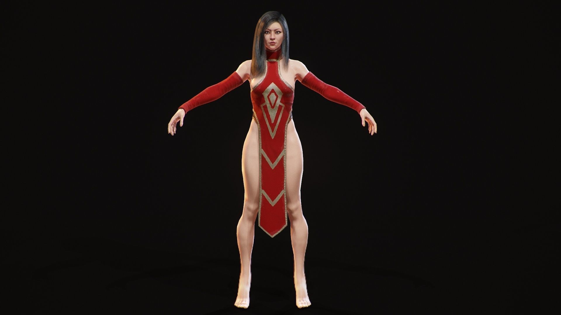 Demon Hanter Low-poly 3D model_27