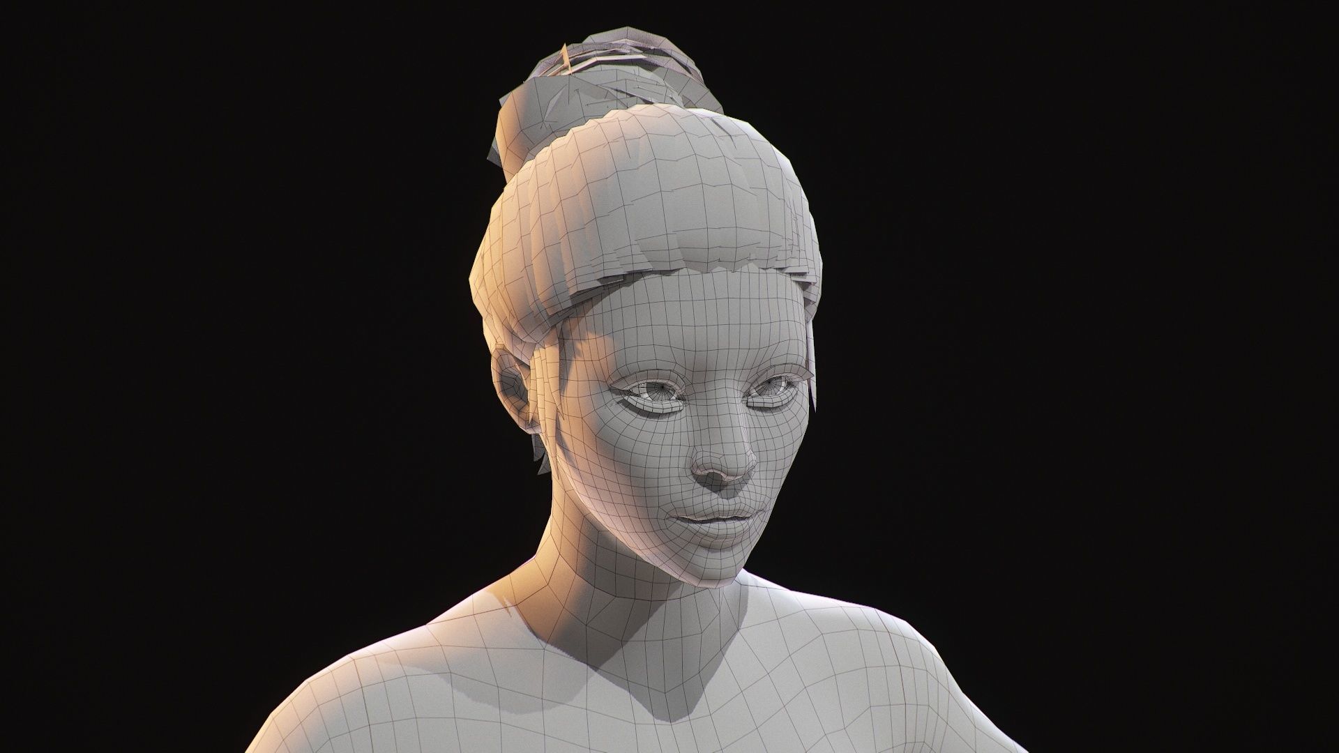 Demon Hanter Low-poly 3D model_37