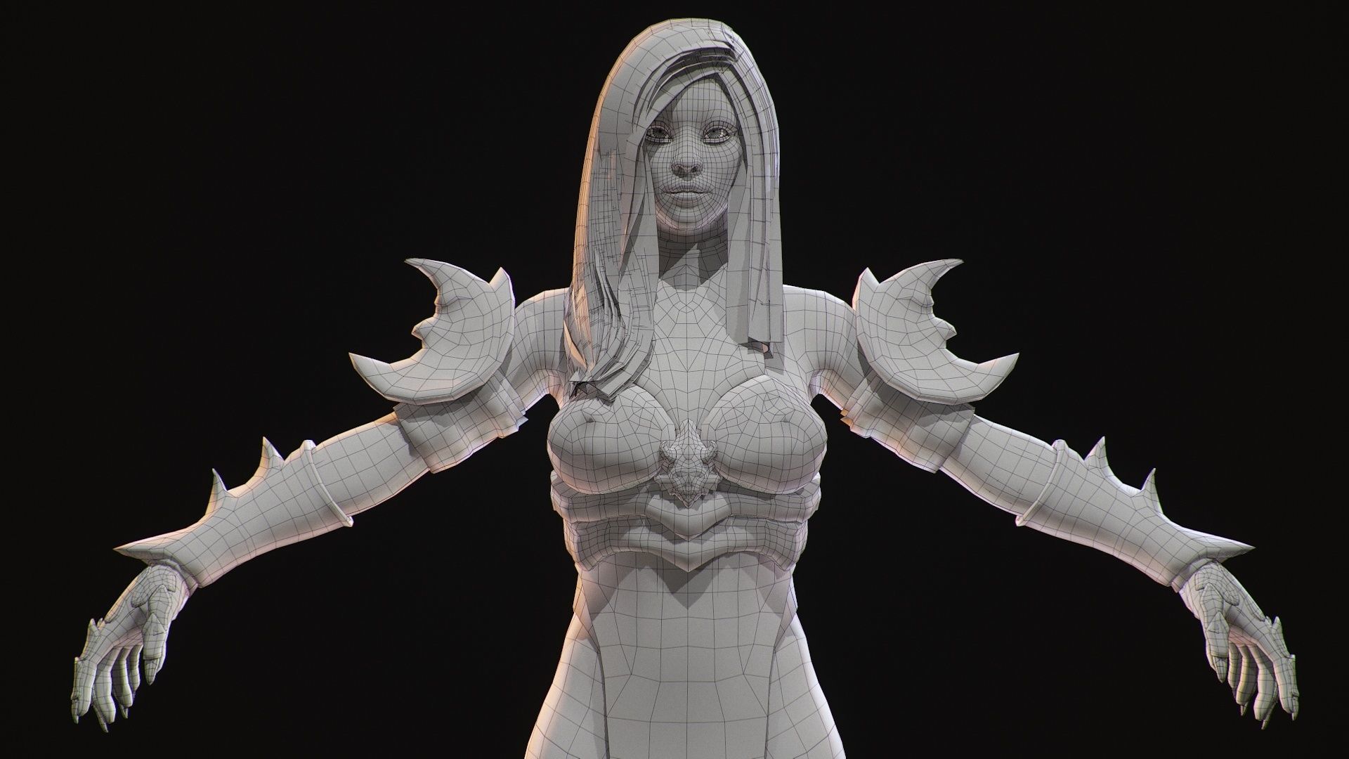 Demon Hanter Low-poly 3D model_31