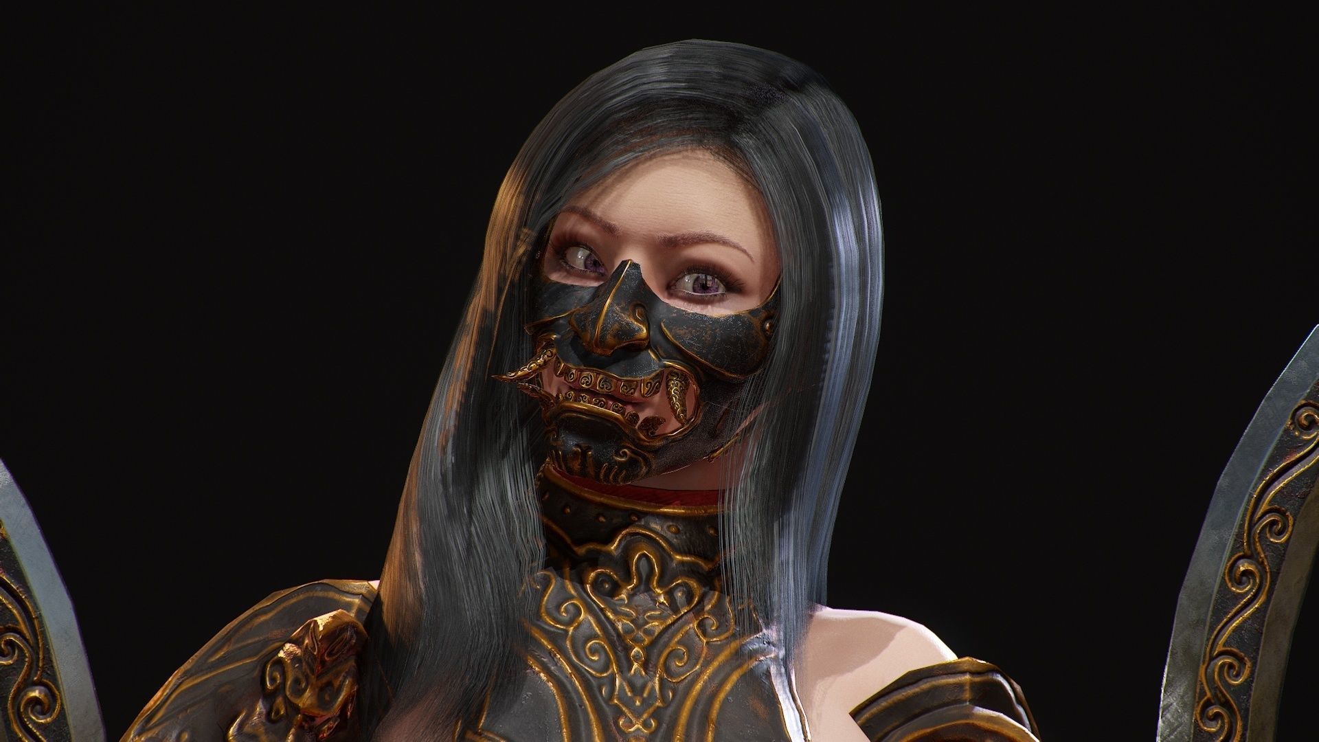 Demon Hanter Low-poly 3D model_8