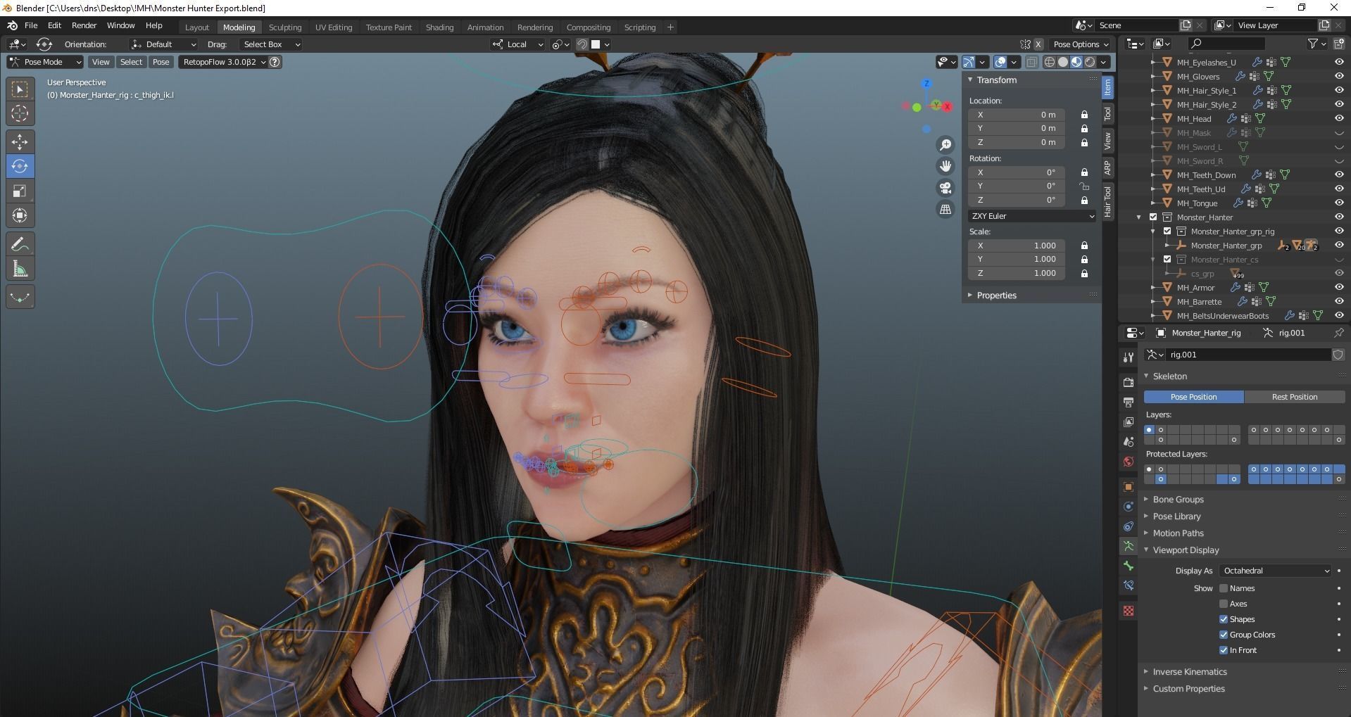 Demon Hanter Low-poly 3D model_44