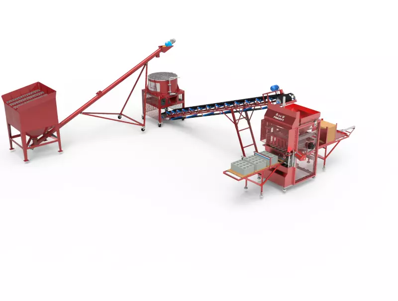 Concrete Block Manufacturing 3D model_0