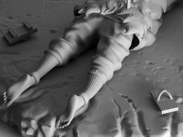 Escena Muerte de Jiraiya Naruto 3D print model_7