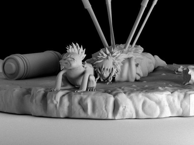 Escena Muerte de Jiraiya Naruto 3D print model_13