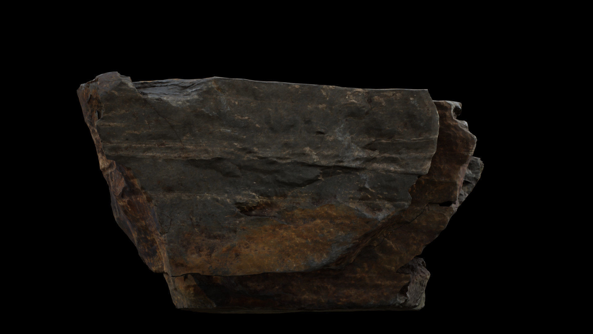 Rock 01 8K  Photoscanned  Low-poly 3D model_7