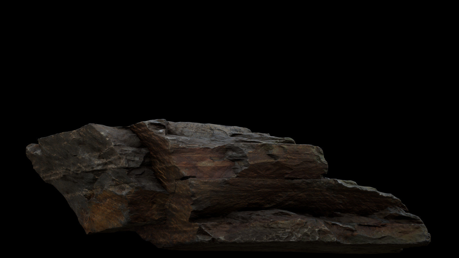 Rock 01 8K  Photoscanned  Low-poly 3D model_10
