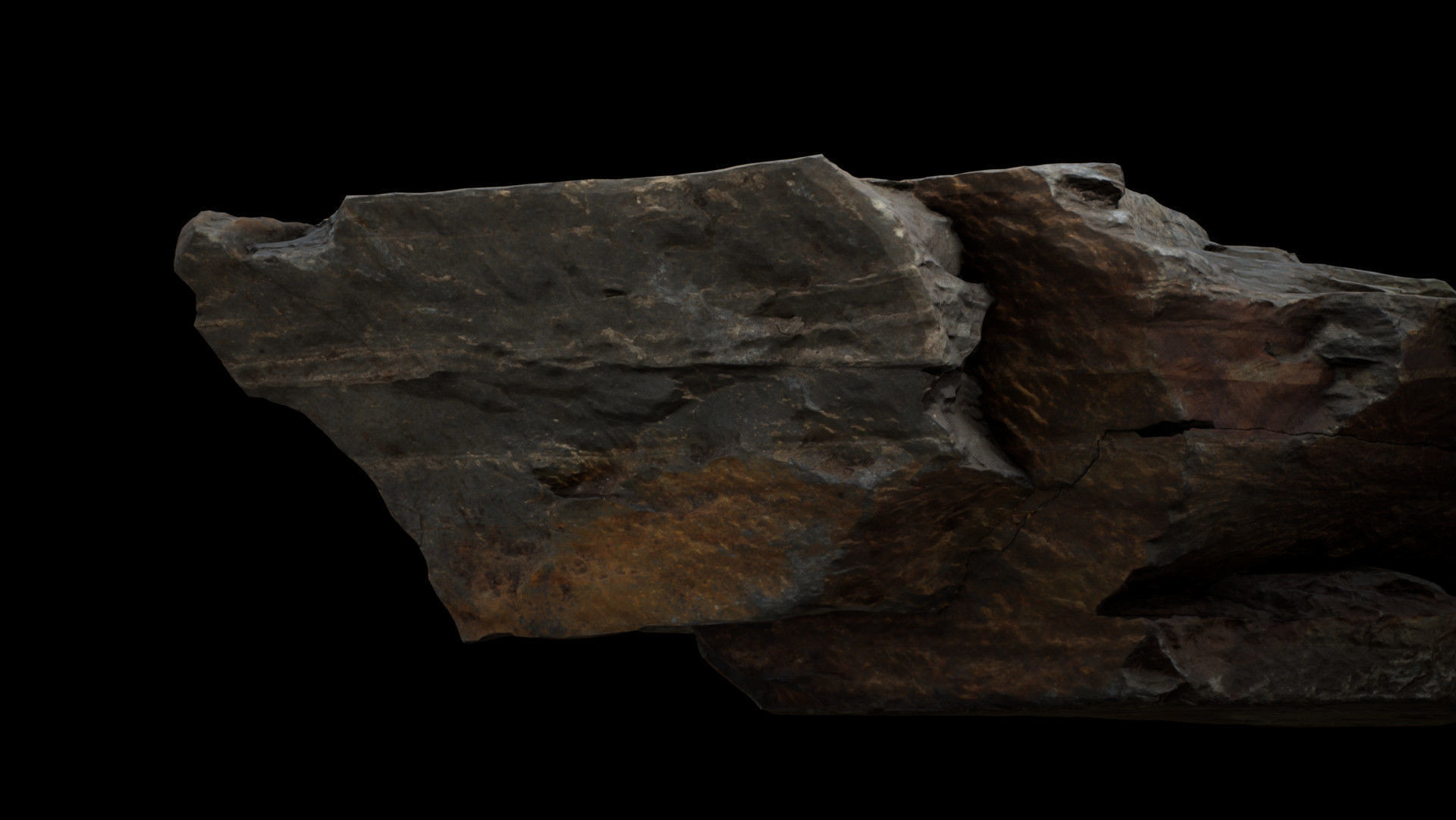 Rock 01 8K  Photoscanned  Low-poly 3D model_8