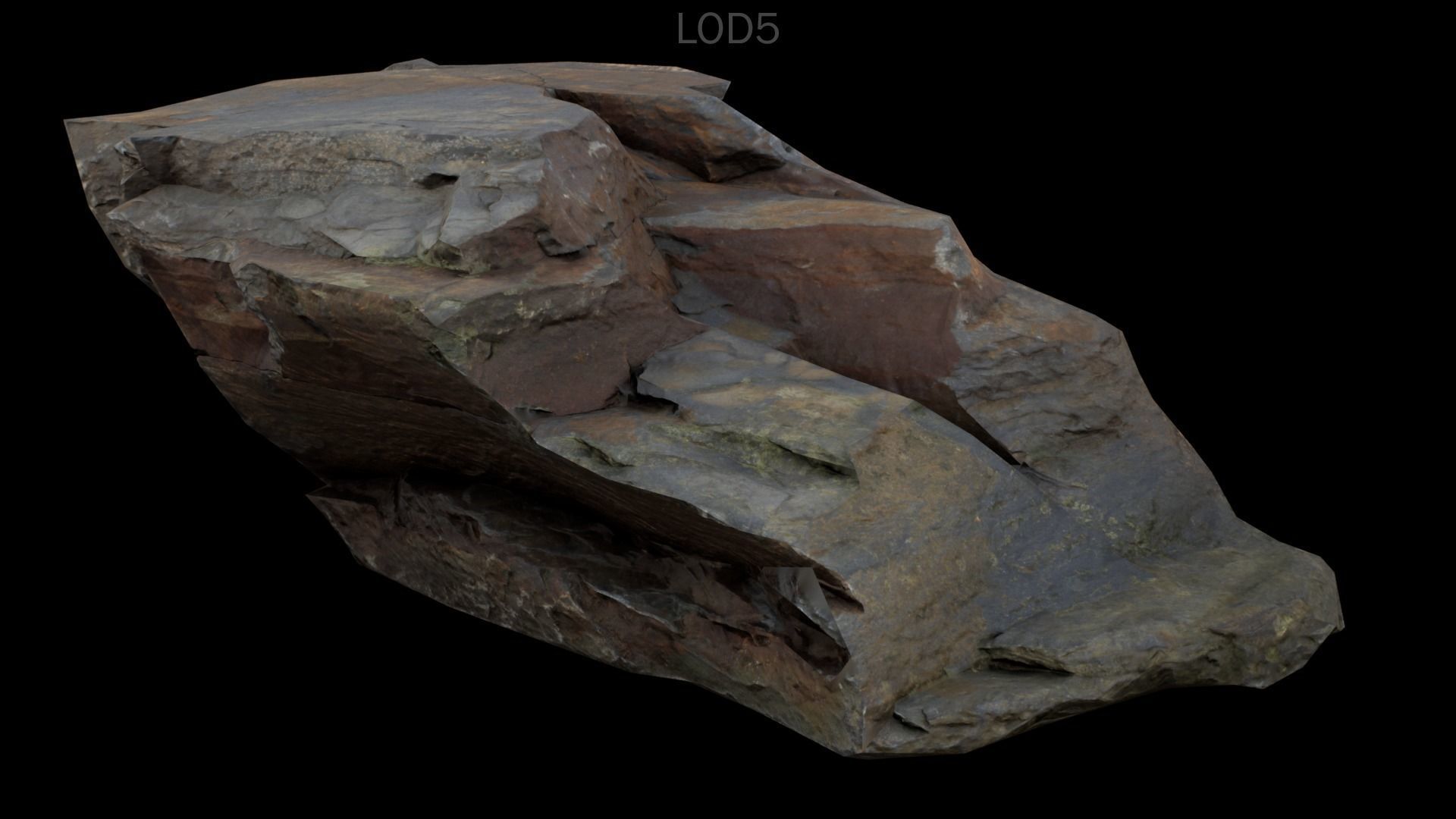 Rock 01 8K  Photoscanned  Low-poly 3D model_19