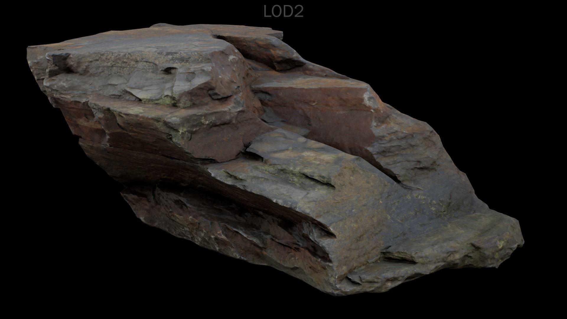 Rock 01 8K  Photoscanned  Low-poly 3D model_16