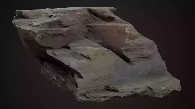 Rock 01 8K  Photoscanned  Low-poly 3D model