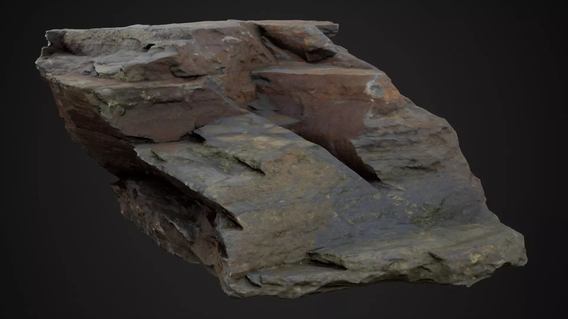 Rock 01 8K  Photoscanned  Low-poly 3D model_0
