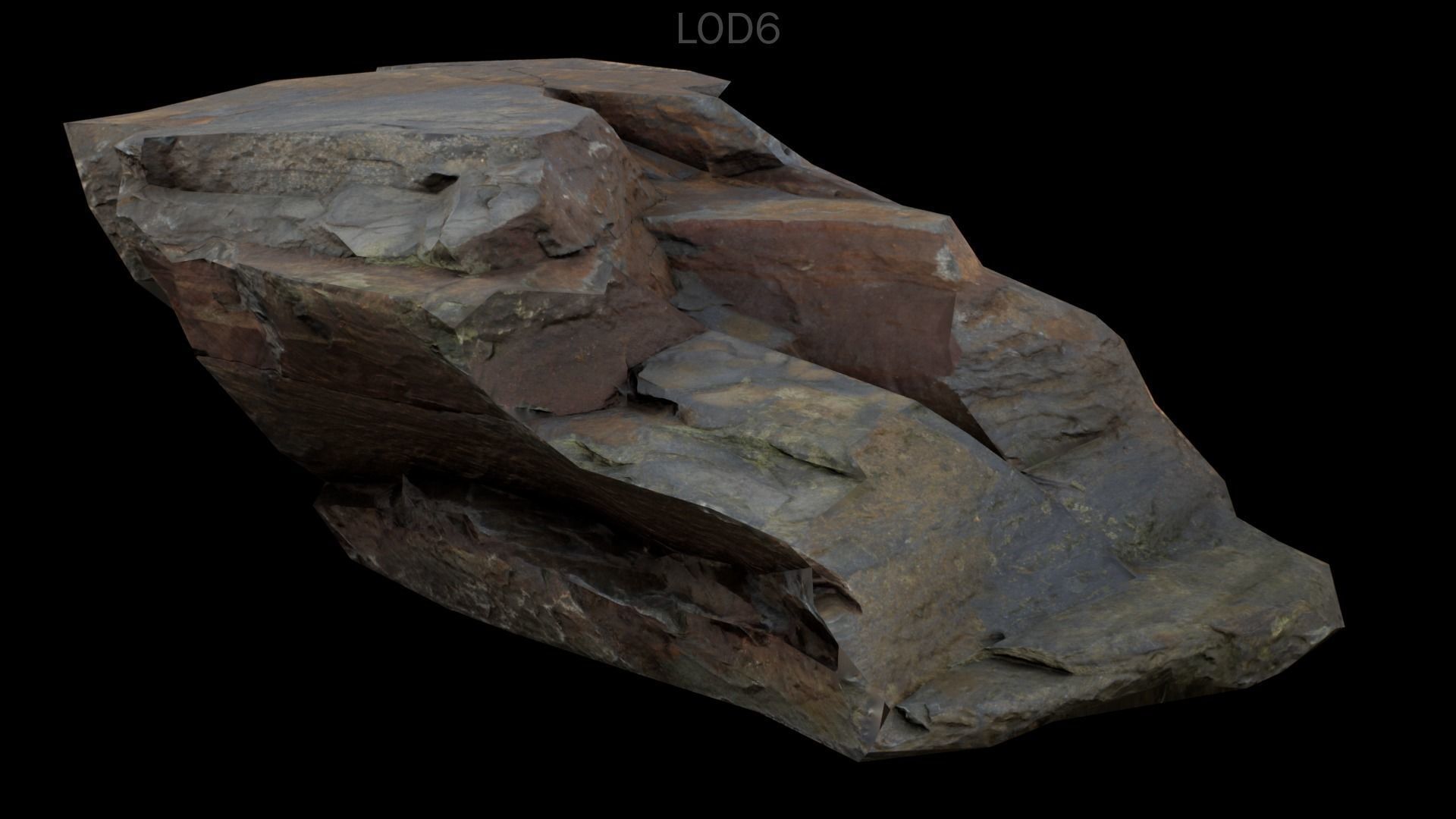 Rock 01 8K  Photoscanned  Low-poly 3D model_20