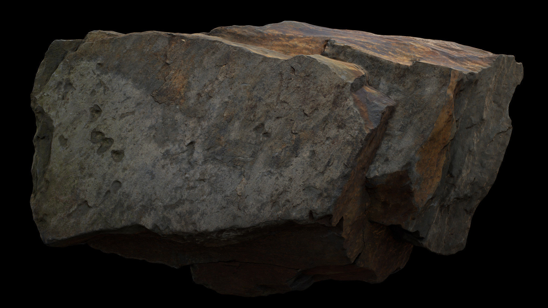 Rock 01 8K  Photoscanned  Low-poly 3D model_5