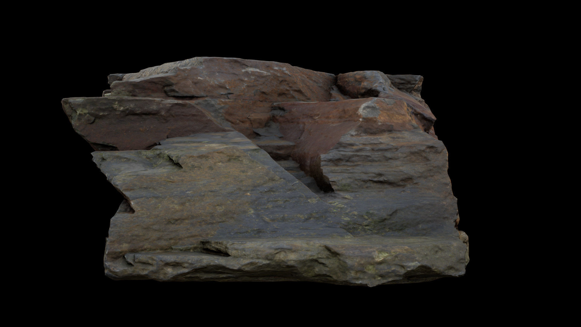 Rock 01 8K  Photoscanned  Low-poly 3D model_6