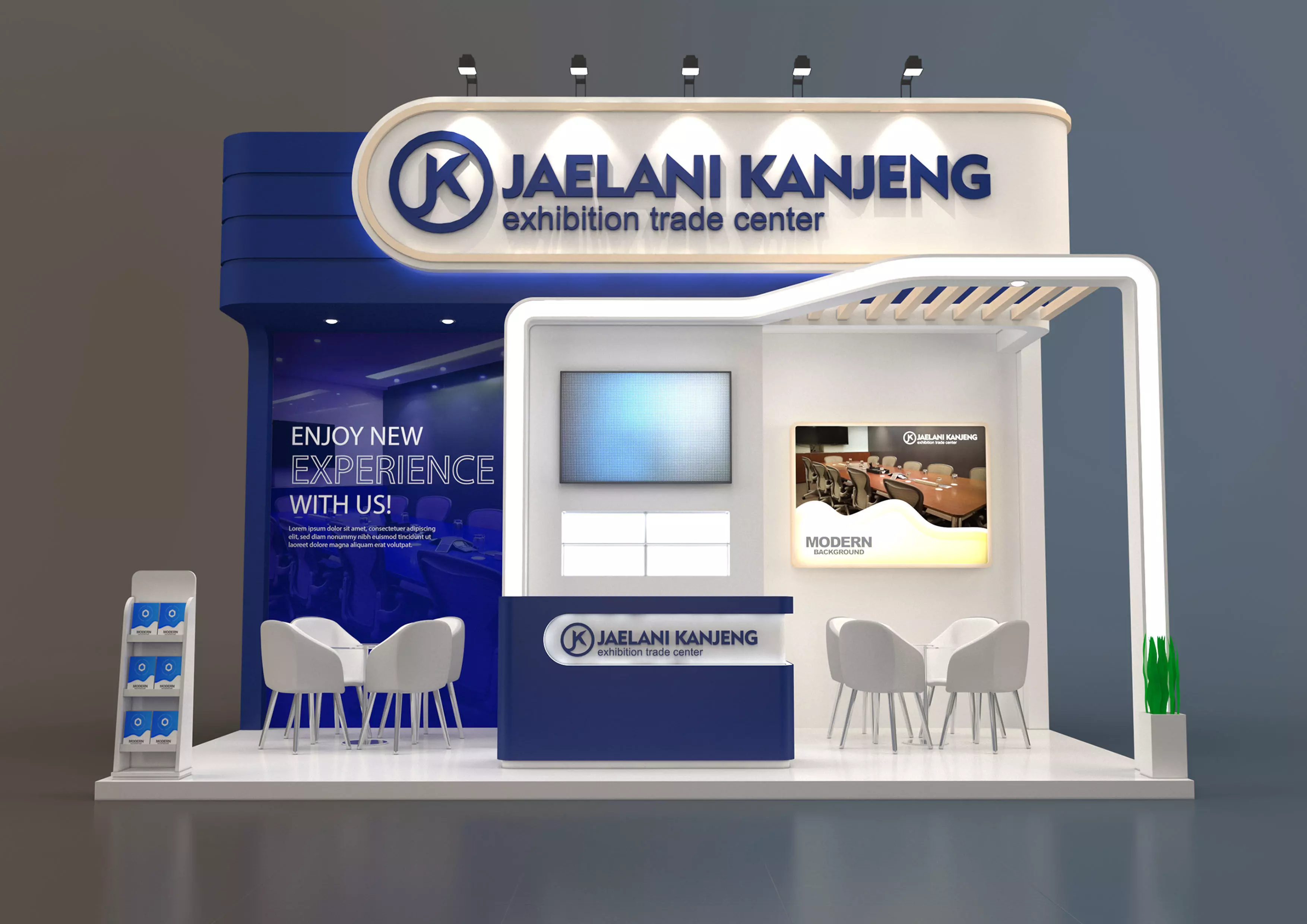 exhibition stand 18 sqm 3D model