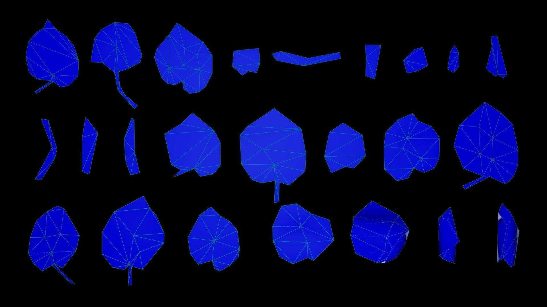 Tilia Dead Leaves 4K Scanned Low-poly 3D model_14