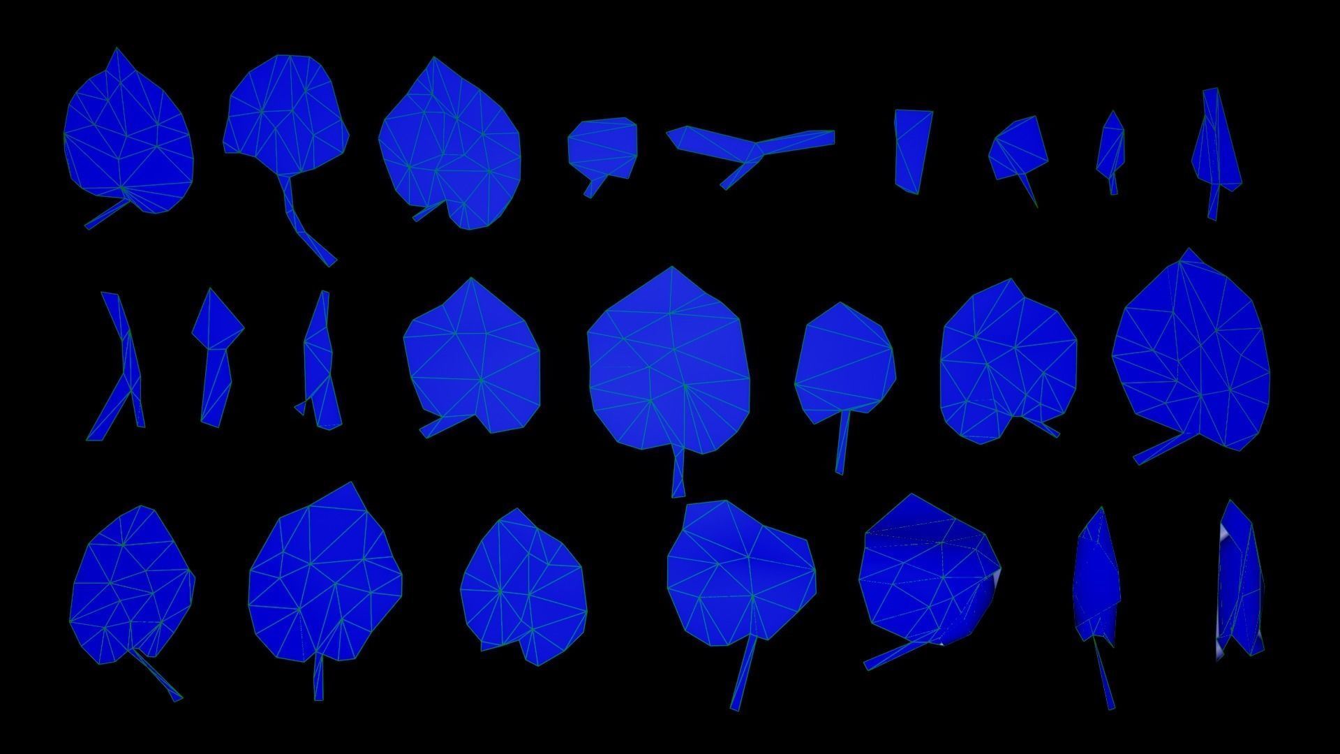 Tilia Dead Leaves 4K Scanned Low-poly 3D model_13