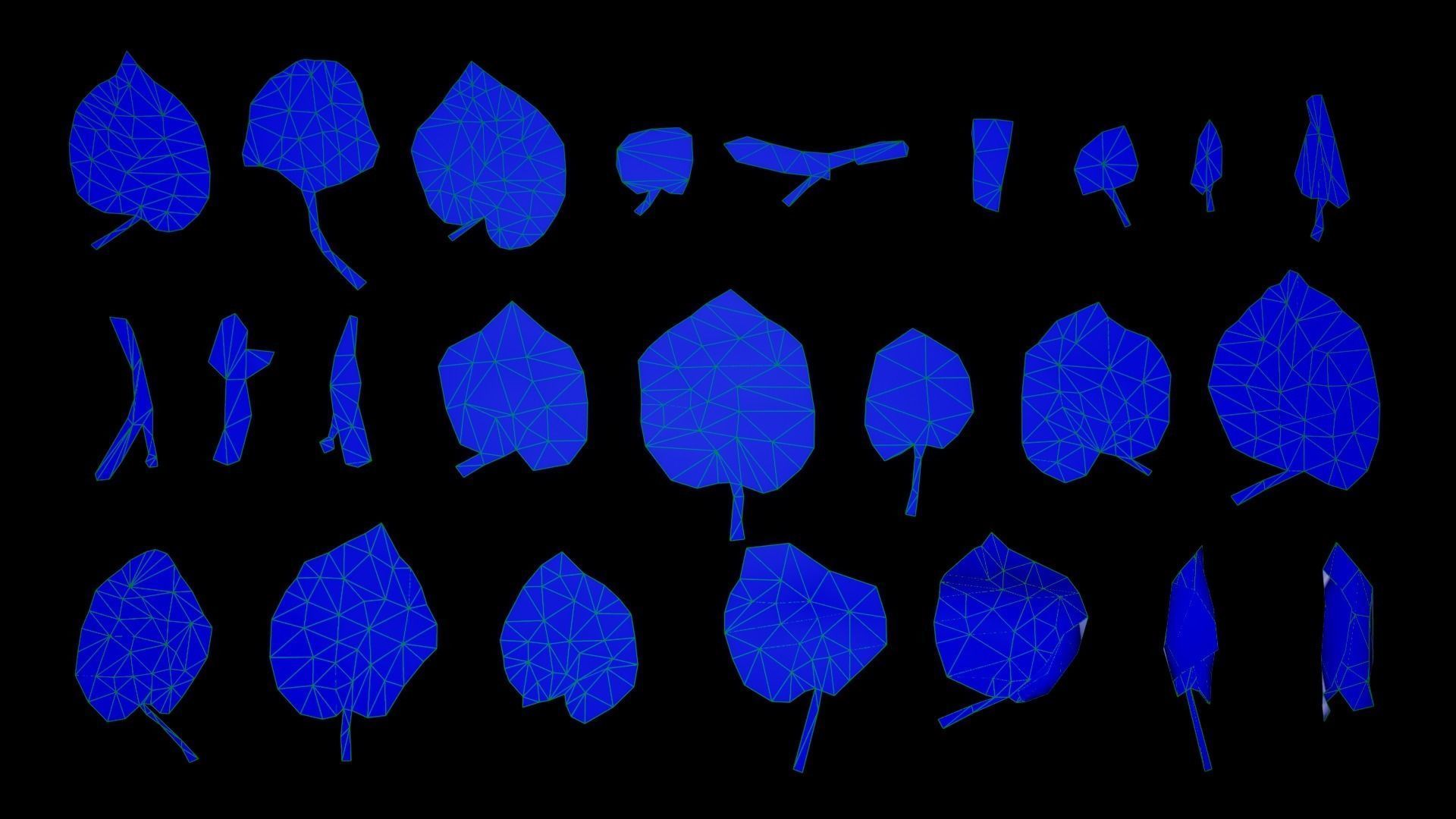Tilia Dead Leaves 4K Scanned Low-poly 3D model_12