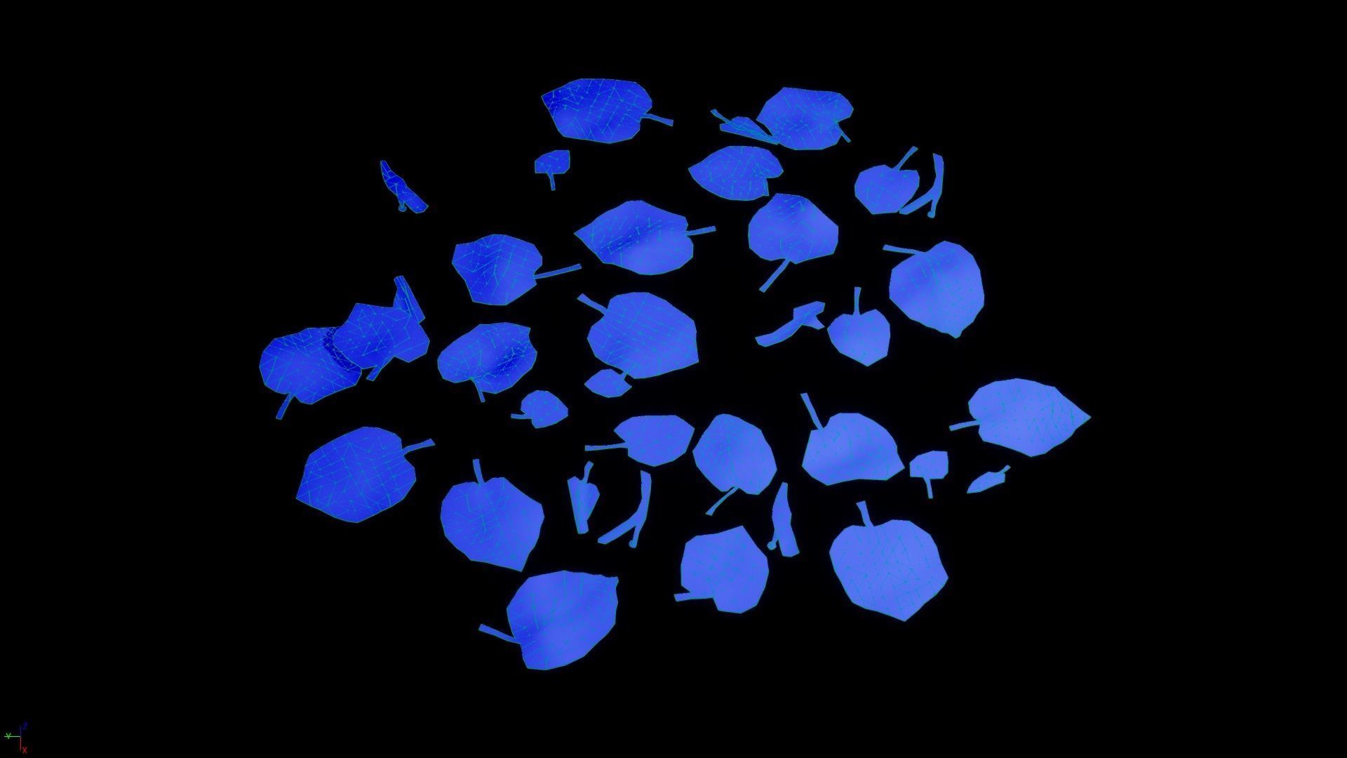 Tilia Dead Leaves 4K Scanned Low-poly 3D model_27